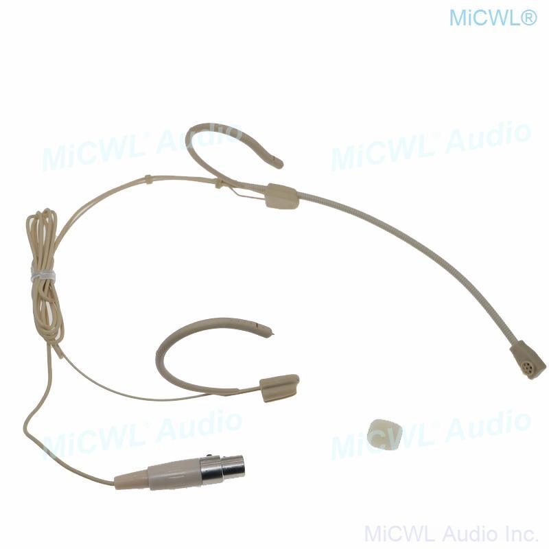 New Generation Unidirectional Earset Headset Microphone For Shure Wireless BeltPack Transmitter Cardioid Mic TA4F mini - MiCWL Audio Inc
