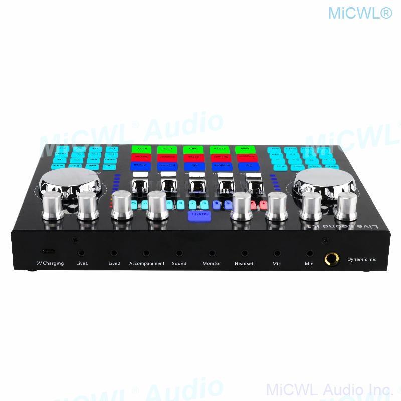 Pro Digital Computer Sound Card Audio Live Mixer for PC Mobile Phone Network Live Video - MiCWL Audio Inc