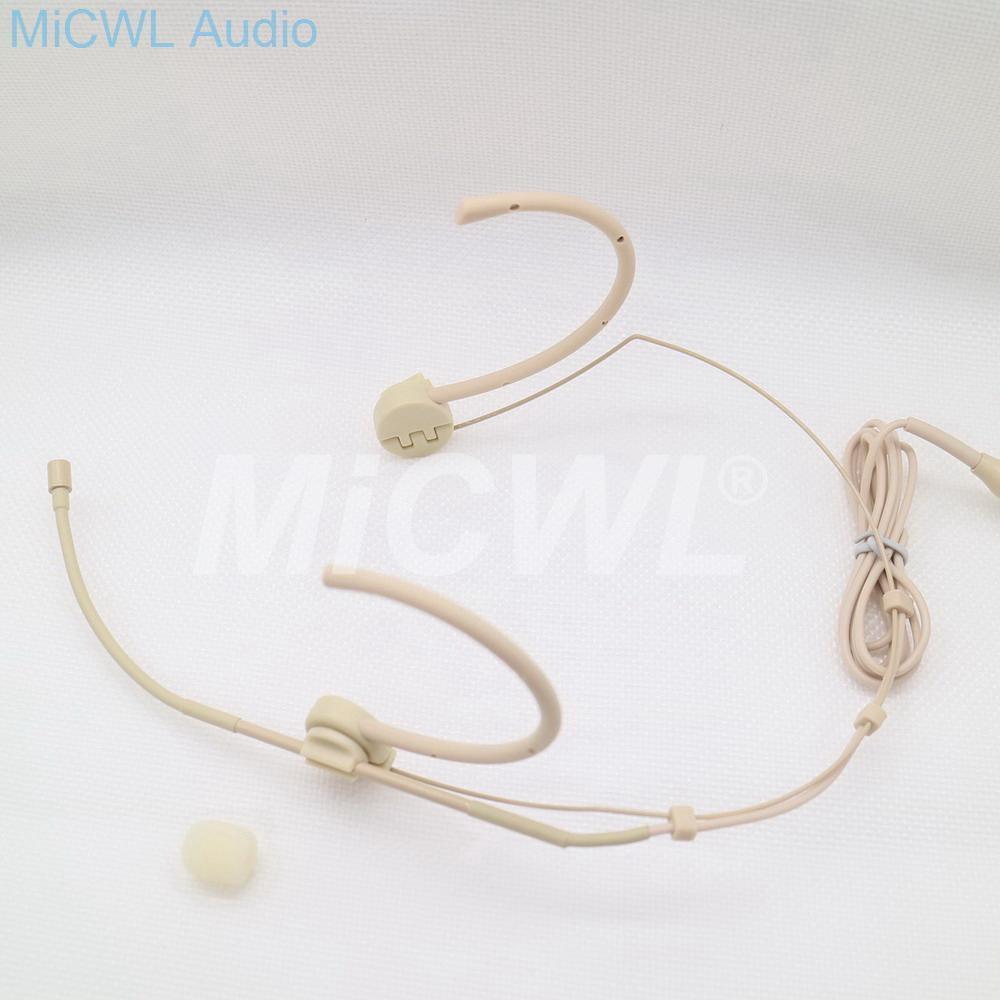 High-Quality Omni-directional Headset Microphone Adjustable Foldable Headset Mic For Sennheiser Shure AKG Audio Technica Beige - MiCWL Audio Inc