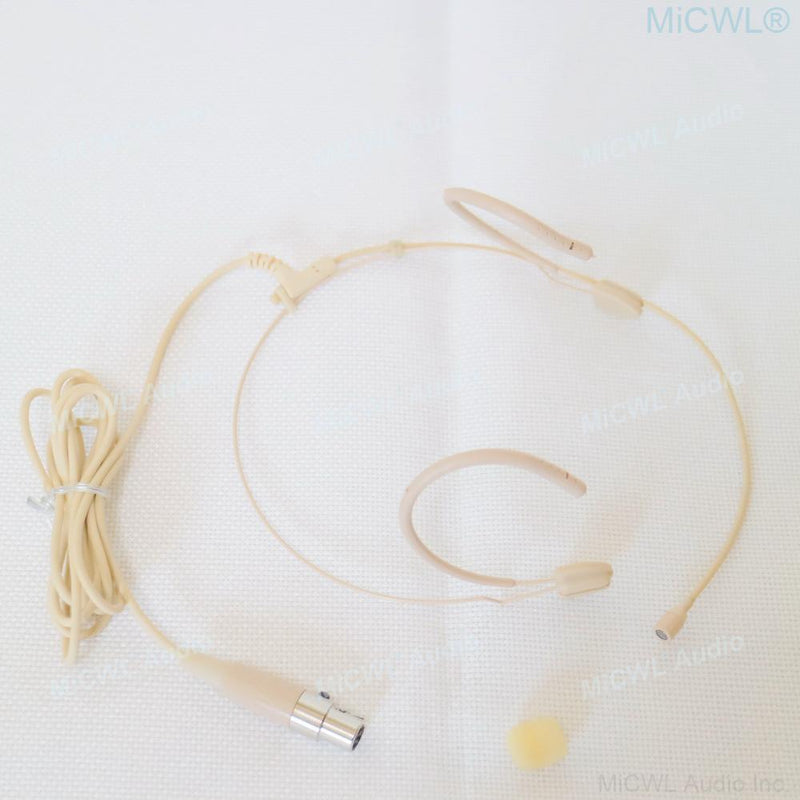 MiCWL M5 Beige HeadSet Microphone For Sennheiser G2 G3 G4 Shure ULX SLX PGX 4Pin AKG 3Pin Audio-Technica Wireless Microfone - MiCWL Audio Inc