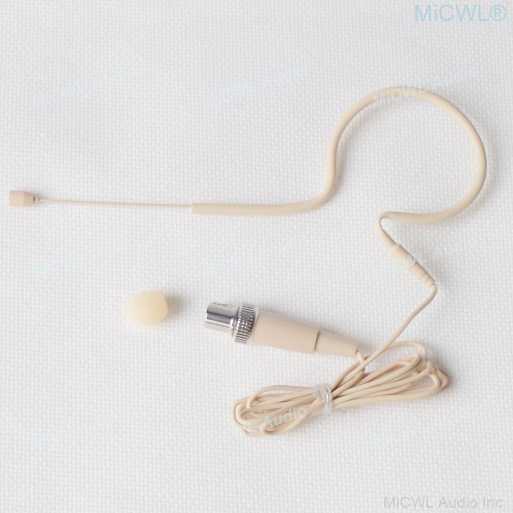 Omnidirectional Headset Single Eear Hook Microphone For MiPro Wireless BodyPack Transmitter TA4F Lock - MiCWL Audio Inc