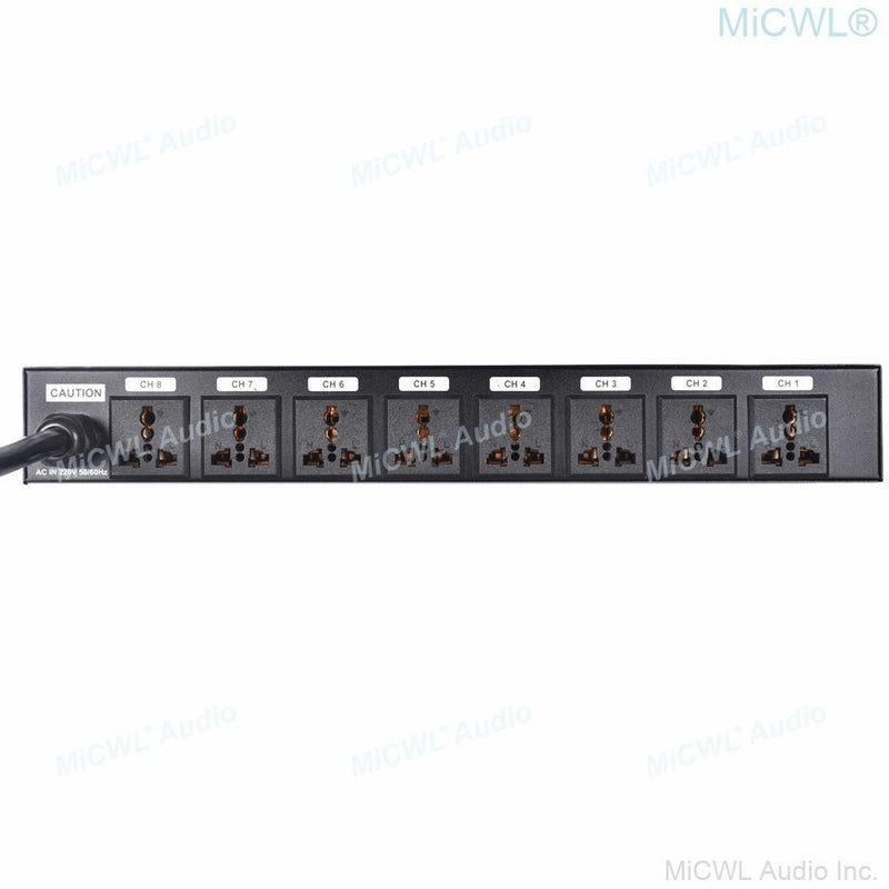 MiCWL 10 Output Rack Mount LCD Power Sequence Controller 30A 6000W Conditioner Surge Protector Power Supply Regulator Air Switch - MiCWL Audio Inc