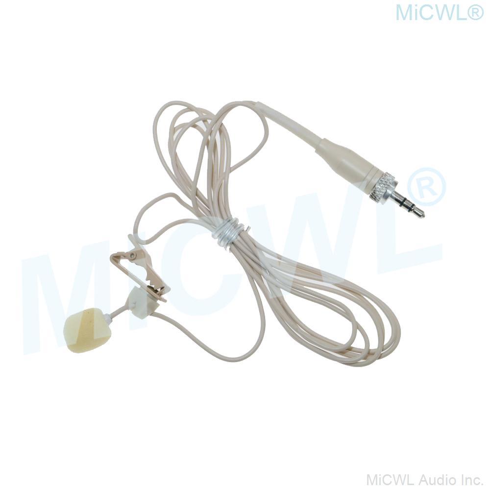 Promotion Micro Lavalier Tie Clip Microphone For Sennheiser G2 G3 G4 Wireless Mic BeltPack Transmitter Beige Color - MiCWL Audio Inc
