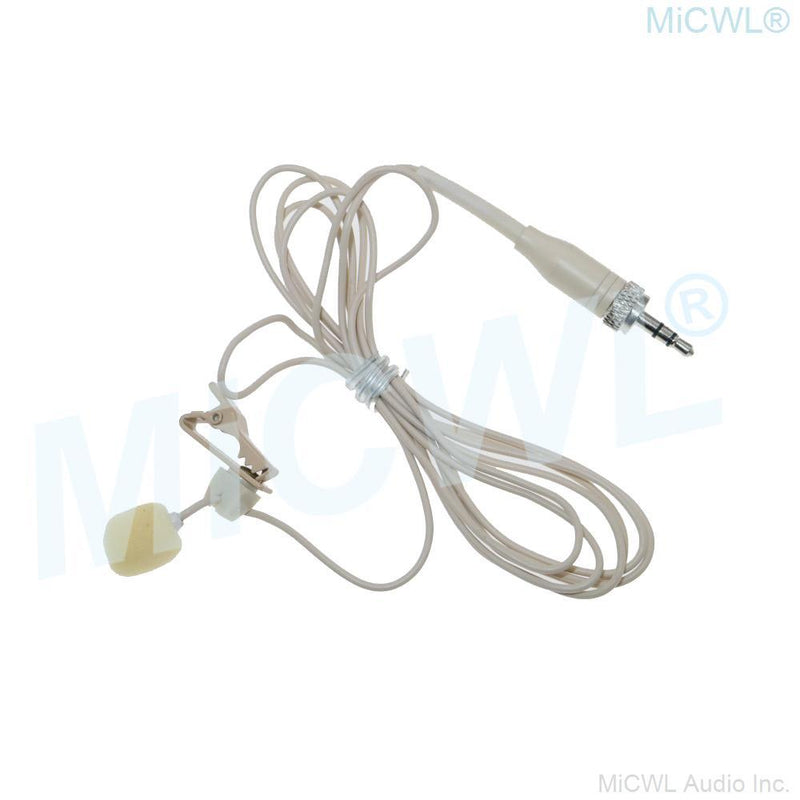 Promotion Micro Lavalier Tie Clip Microphone For Sennheiser G2 G3 G4 Wireless Mic BeltPack Transmitter Beige Color - MiCWL Audio Inc