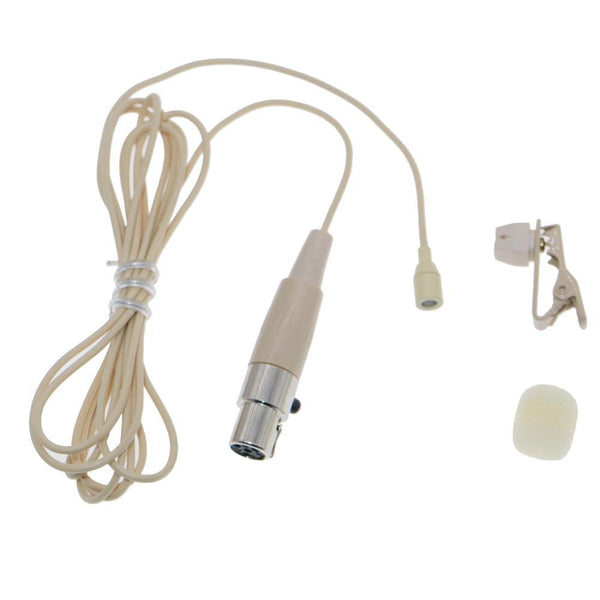 Hidden Beta35 Clip-On Lavalier Microphone For Shure SLX ULX PGX AD4D AD4Q Wireless System Black Beige 2 Color - MiCWL Audio Inc