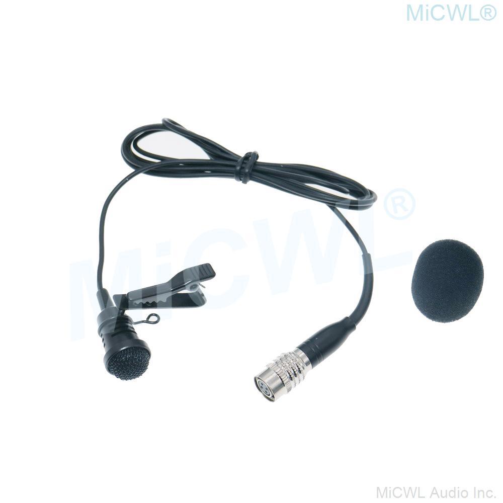ATW2400 Cardioid Wireless Lavalier Lapel Microphone For Audio Technica Tie Clips BeltPack Transmitter Hirose 4Pin - MiCWL Audio Inc