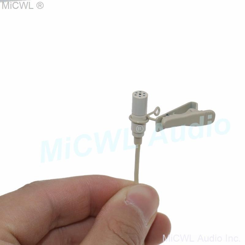 Beige Clip Lavalier Microphone For AKG Samson Gemini Wireless BeltPack Transmitter TA3F XLR mini for Karaoke Sing Speech - MiCWL Audio Inc