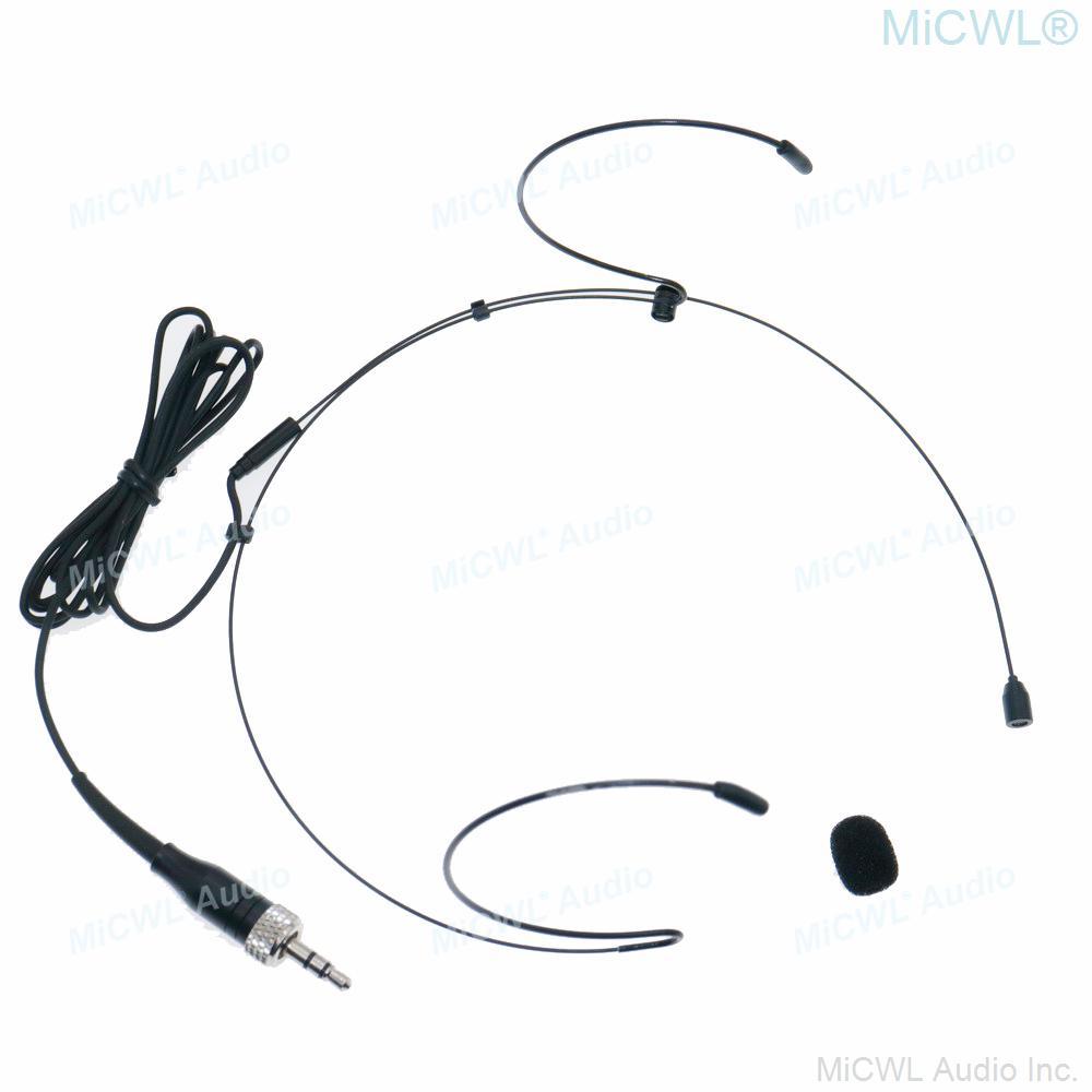 Black Sing Speech Headset Karaoke Microphone For Shure MiPro AKG 4Pin 3Pin Sennheiser 3.5mm Lock Wireless BodyPack Transmitter - MiCWL Audio Inc