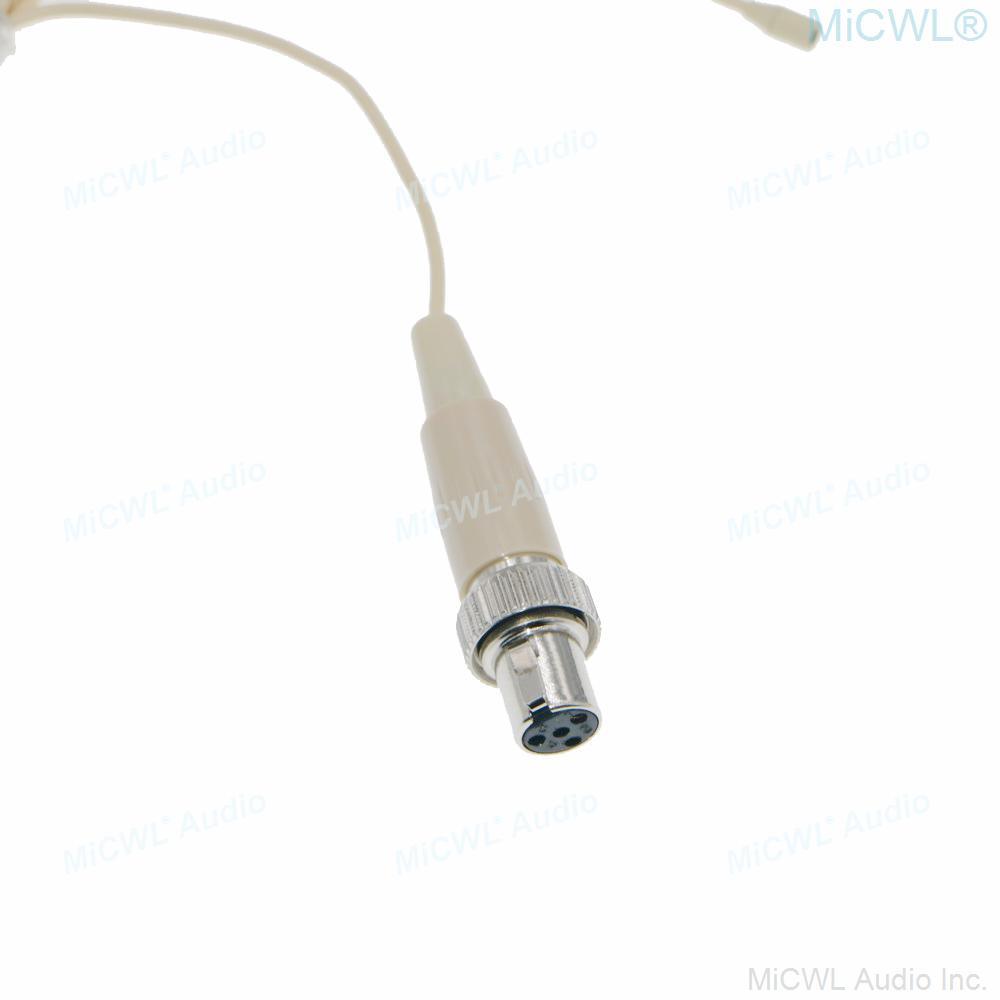 Omnidirectional Headset Single Eear Hook Microphone For MiPro Wireless BodyPack Transmitter TA4F Lock - MiCWL Audio Inc