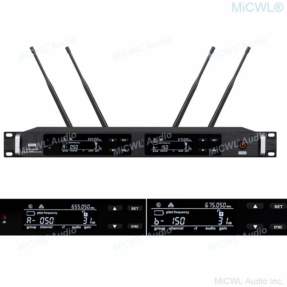 Pro UHF 300 Channel Digital Wireless Microphone System 2 KSM9 Condenser Capsule Handheld True Diversity Stage Vocal Concert Mics - MiCWL Audio Inc