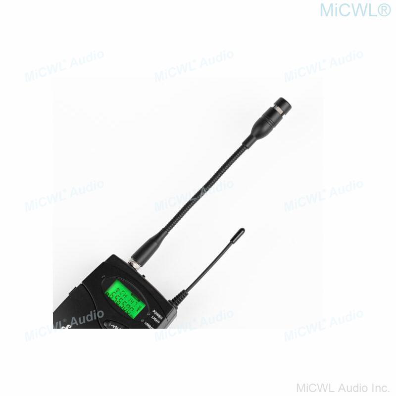 Portable Gooseneck Interview Music Instrument Cardioid Microphone For Sennheiser BodyPack Transmitter - MiCWL Audio Inc