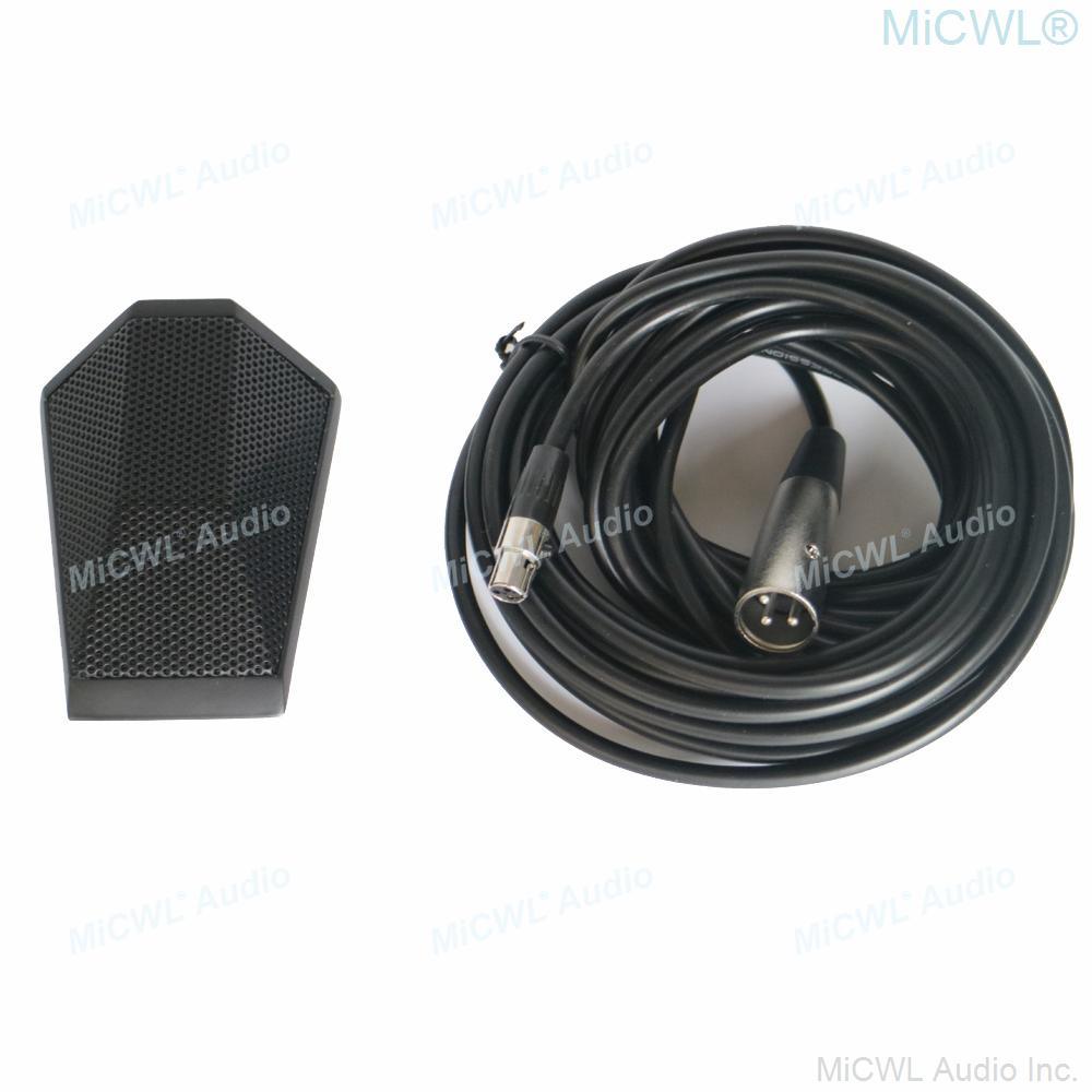 48V Phantom Power Boundary Microphone Desktop Interface XLR 3Pin Mic 8m cable for Mixer Conference speech Chat - MiCWL Audio Inc