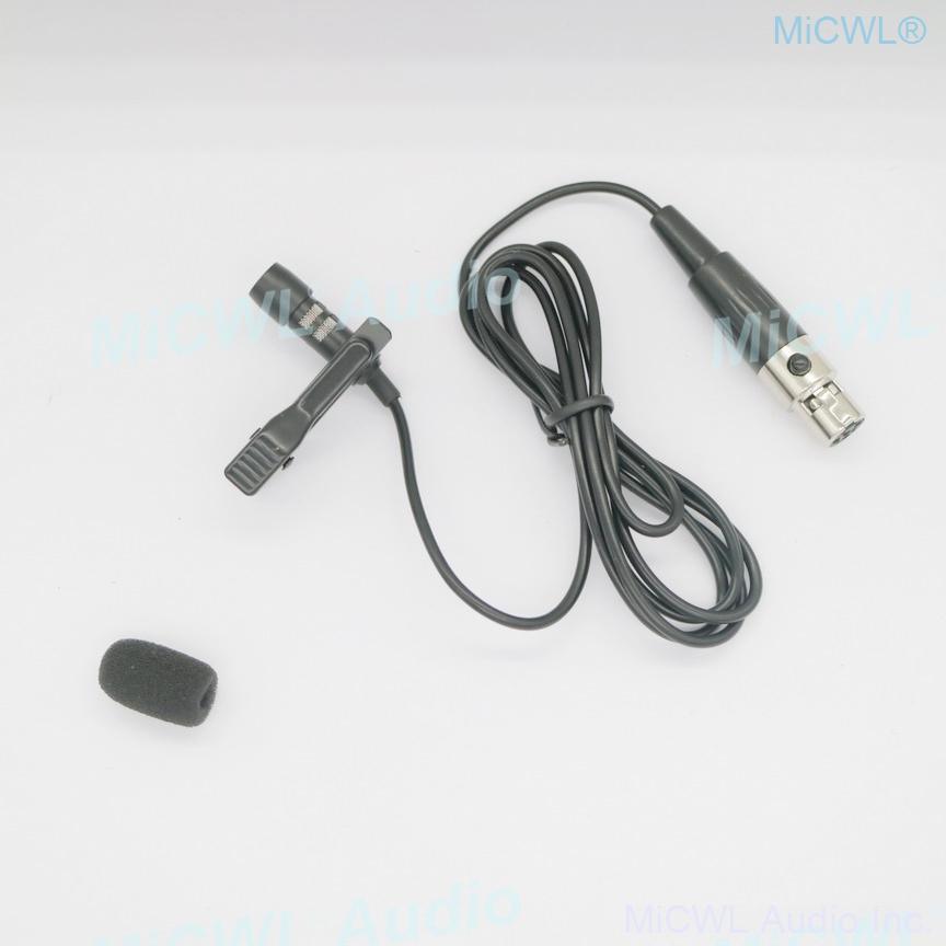 Mini XLR 3Pin Tie Clips Lavalier Microphone For AKG Samson Wireless BeltPack Omnidirectional Uni-diectivity TA3F Plug - MiCWL Audio Inc