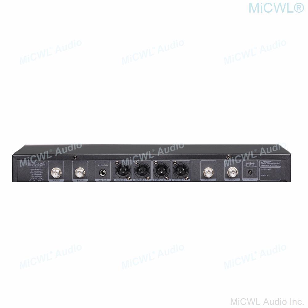 MiCWL UHF Digital 2 Headset 2 Handheld Wireless Karaoke Microphone System 4 Mics Channel 4 Antenna Receiver Large Range - MiCWL Audio Inc
