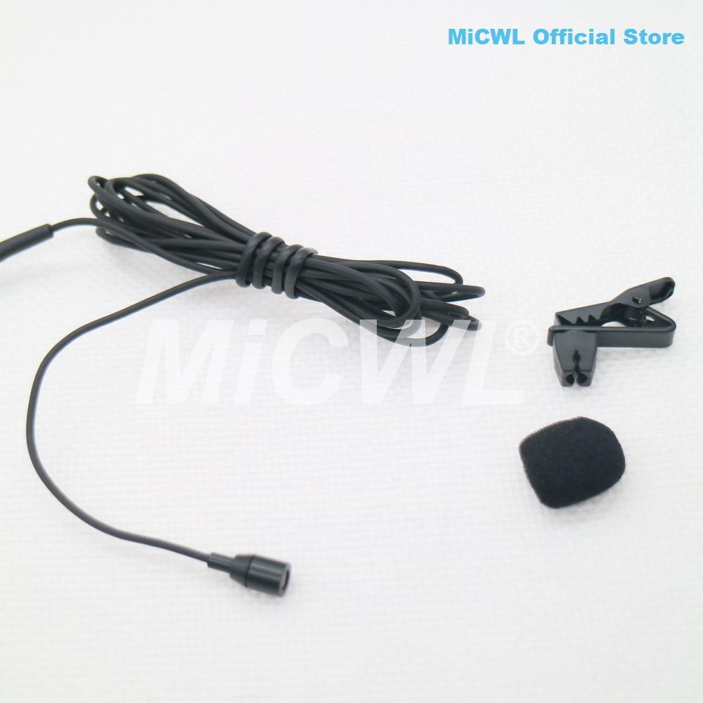 AVX2 SB Tie Clip Hidden Lavalier Lapel Microphone For Sennheiser ew100 G2 G3 G4 G5 Wireless BeltPack 3.5mm Lock Black color - MiCWL Audio Inc
