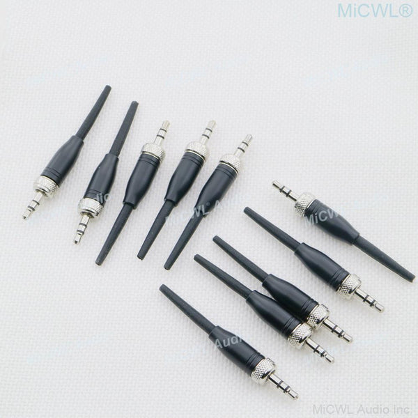 10Pcs DIY Audio Adapter Plugs 3.5mm Stereo Screw Lock Connector For Sennheiser Sony Headset Tie Clips Microphone