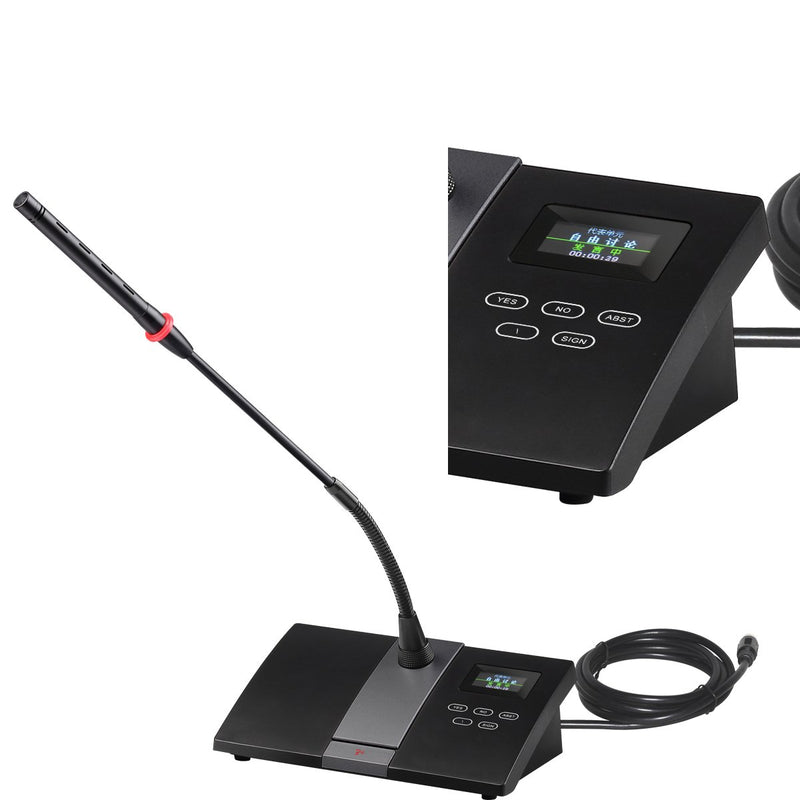 Top-Ranking MiCWL 33 Table Digital Wired Voting Video-tracking Conference System 1 President 32 Delegate Mic Unit A550M