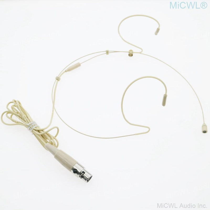Best Quality Strong Frame Dual ear Headset Single ear Hook Microphones for Shure Wireless Microphones System Mini XLR 4Pin TA4F - MiCWL Audio Inc