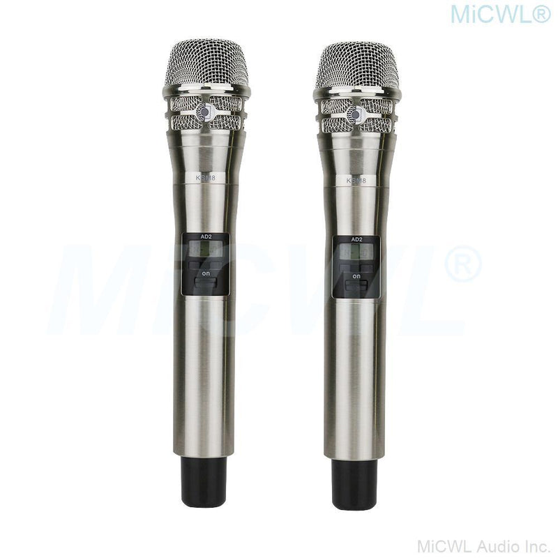 Advanced ULXD4 Dual Channel UHF Karaoke Wireless Microphone System 4 Antenna True Diversity ULXD4D 2 Dynamic Handheld Mics - MiCWL Audio Inc