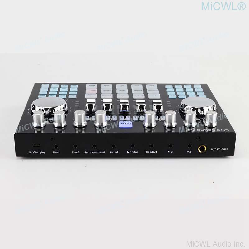 Advanced Digital Sound Card Internet Youtube Facebook Tik Tok Live Audio Mixer For Laptop Smartphone Computer - MiCWL Audio Inc