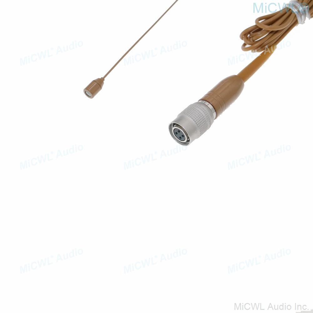MiCWL Brown Earset Headworn Headset Microphone Mic for Sennheiser Shure Wireless Mike System Ideal for Singing Churches Lectures - MiCWL Audio Inc
