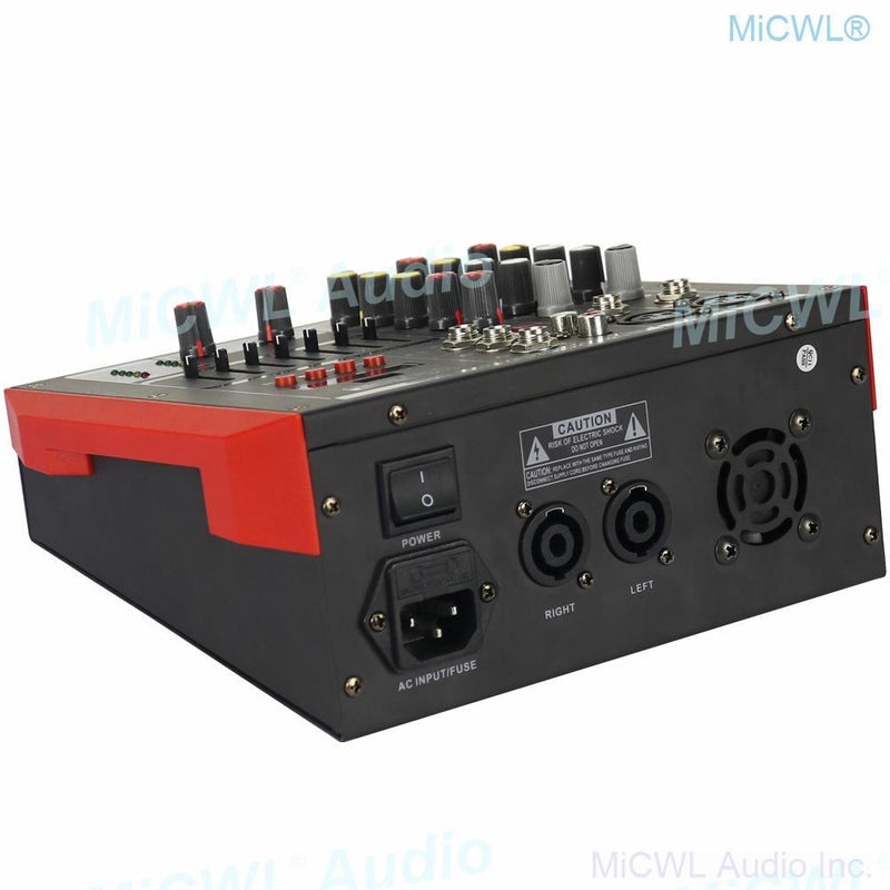 MG4 400W Power Mixer 4 Channel Mixing Console 2x200W Power Amplifier Karaoke Music Live Mixer 2 Channel AMP Bluetooth 48V - MiCWL Audio Inc