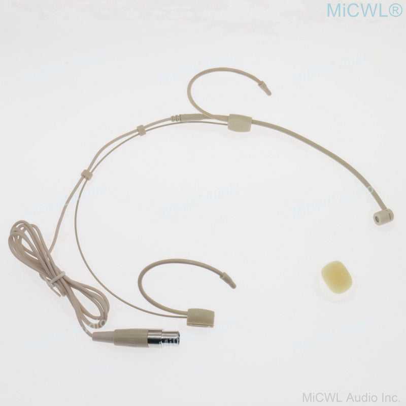Skin Double Ear Hook Headband Microphone For Sennheiser Shure MiPro AKG Audio-Technica 4Pin 3Pin TA4F 3.5mm - MiCWL Audio Inc