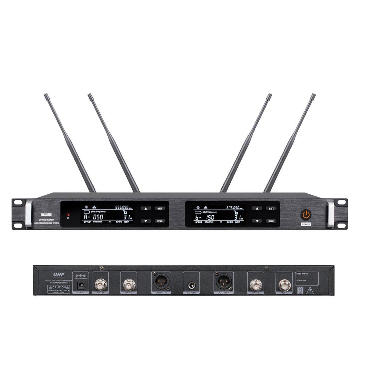 Advanced ULXD4 Dual Channel UHF Karaoke Wireless Microphone System 4 Antenna True Diversity ULXD4D 2 Dynamic Handheld Mics - MiCWL Audio Inc