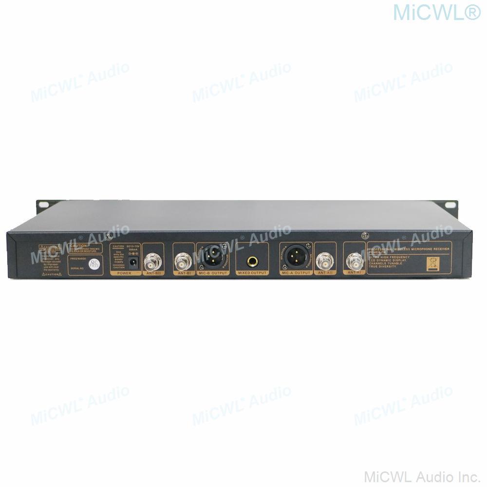 ACT708 Dual Channel Karaoke Wireless Microphone System 2 Handheld Headset Stage Performance True Diversity Microfones - MiCWL Audio Inc