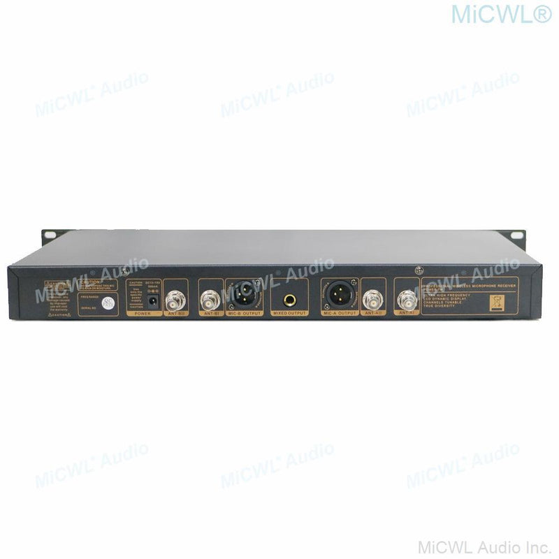 ACT708 Dual Channel Karaoke Wireless Microphone System 2 Handheld Headset Stage Performance True Diversity Microfones - MiCWL Audio Inc