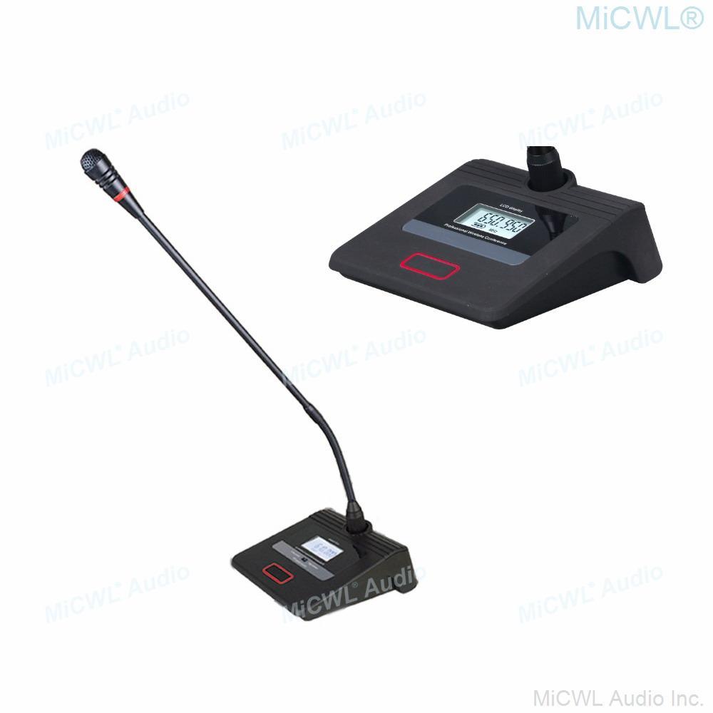 Super High-end UHF Wireless 8 Microphone Channel Table Desktop Gooseneck with Mute Function Conference Microphones System - MiCWL Audio Inc