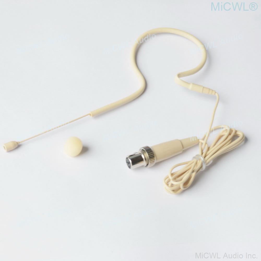Omnidirectional Headset Single Eear Hook Microphone For MiPro Wireless BodyPack Transmitter TA4F Lock - MiCWL Audio Inc
