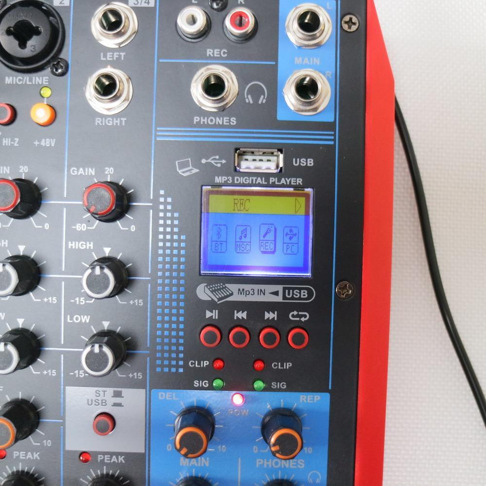 6 Channel Condenser Dynamic Microphone Digital Sound Card Bluetooth USB Mixer Computer PC Laptop Live 48V Audio Console Guitar - MiCWL Audio Inc