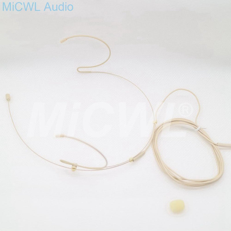 Pro Headworn Microphone Omni-directional Beige Headset Microphone For Audio Technica System Bodypack OM40-20 - MiCWL Audio Inc