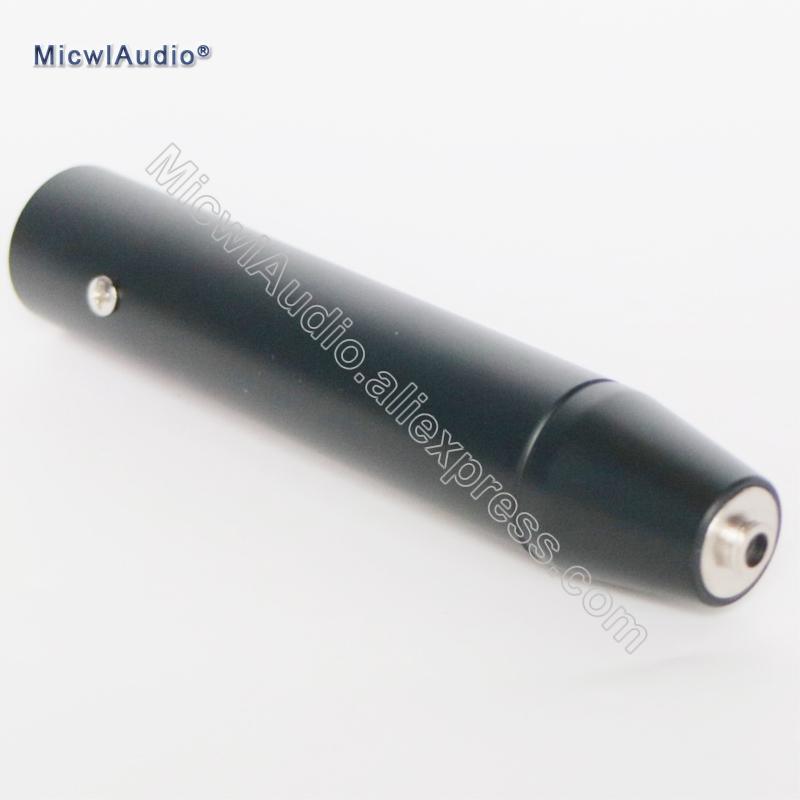 3.5mm jalck Stereo Input For Sennheiser Condenser Microphone to standard 3Pin Output 10-52 Volt Phantom Power Adapter - MiCWL Audio Inc