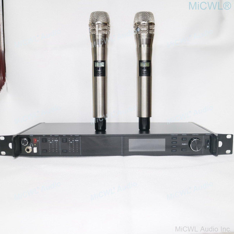 MiCWL UR24D True Diversity Audio Wireless Microphone 2 KSM8 Handheld Digital Stage Vocal Concert System 4 Aerial Large Range