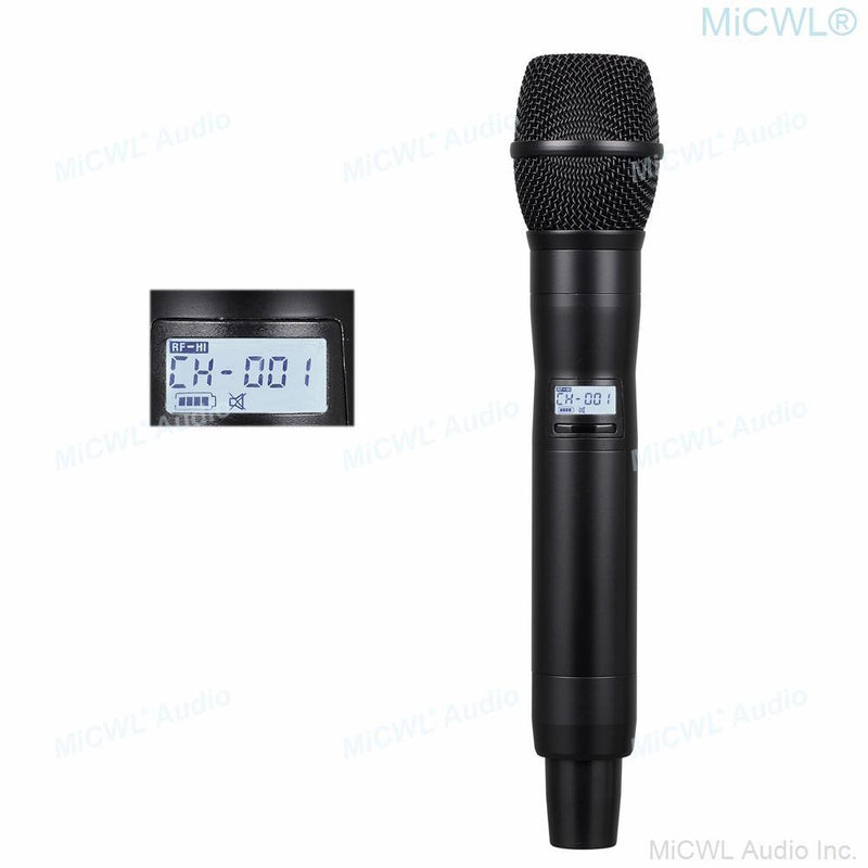 Advanced ULXD4 Dual KSM9 Condenser Capsule Handheld Wireless Microphone Stage Vocal Concert Mics System 4 Antenna True Diversity - MiCWL Audio Inc
