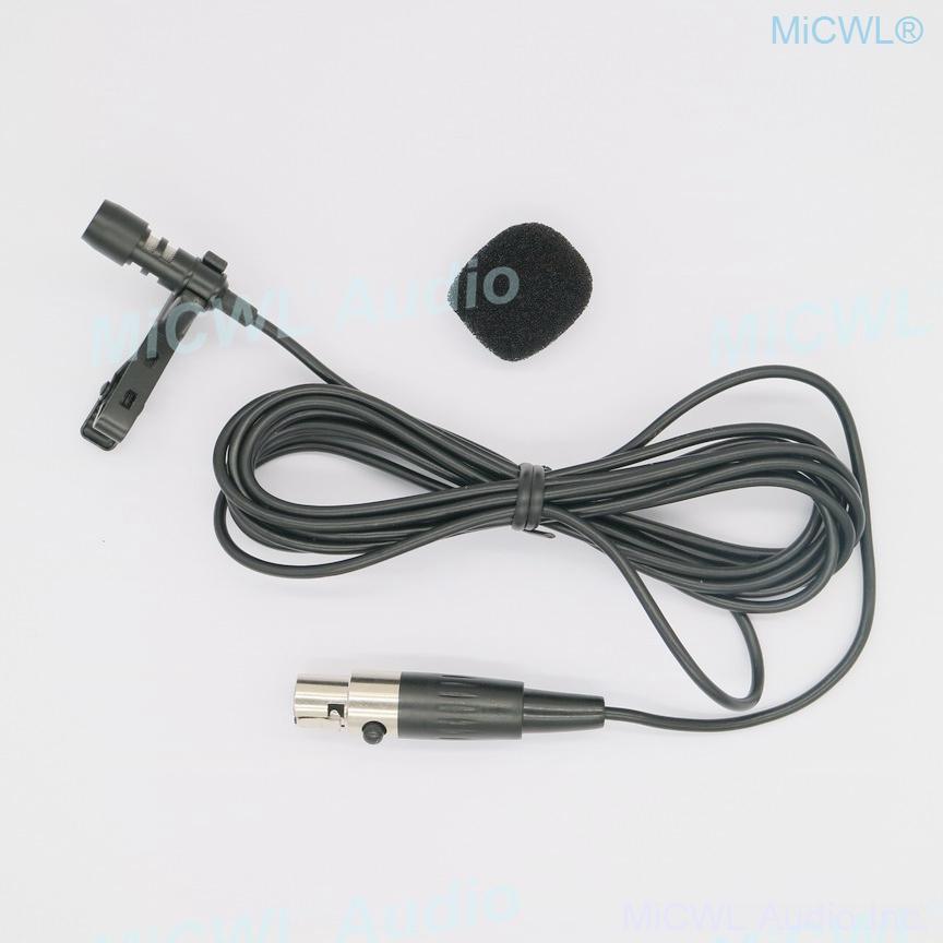 Mini XLR 3Pin Tie Clips Lavalier Microphone For AKG Samson Wireless BeltPack Omnidirectional Uni-diectivity TA3F Plug - MiCWL Audio Inc
