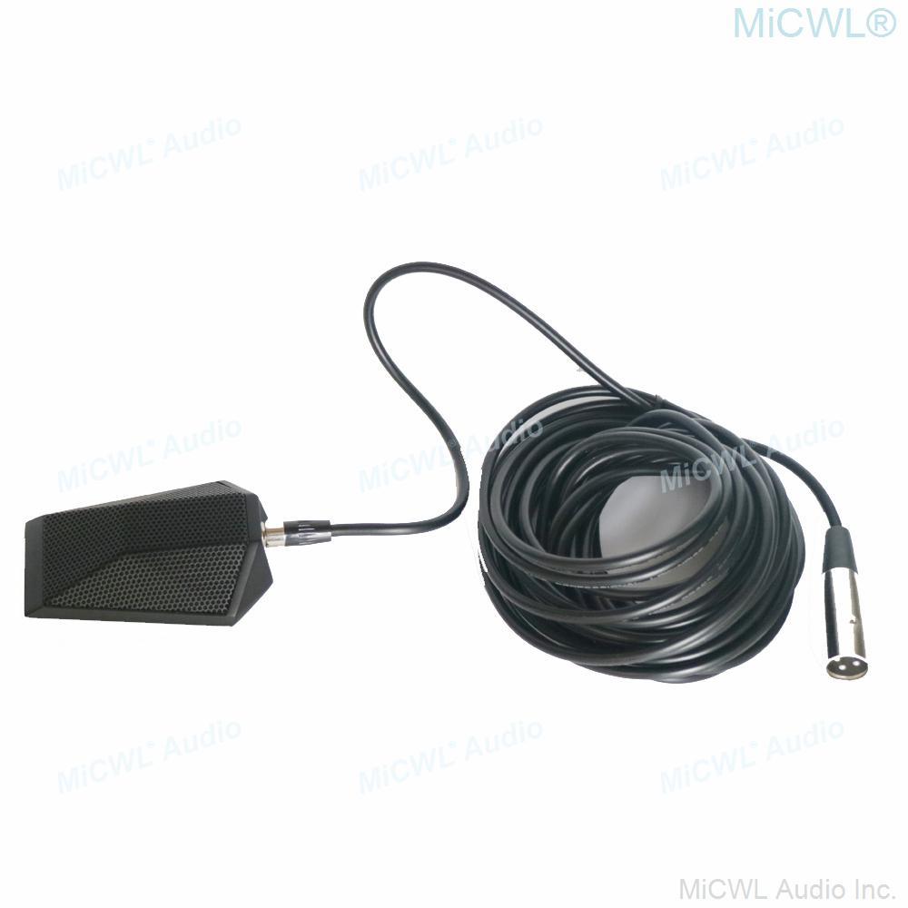 48V Phantom Power Boundary Microphone Desktop Interface XLR 3Pin Mic 8m cable for Mixer Conference speech Chat - MiCWL Audio Inc