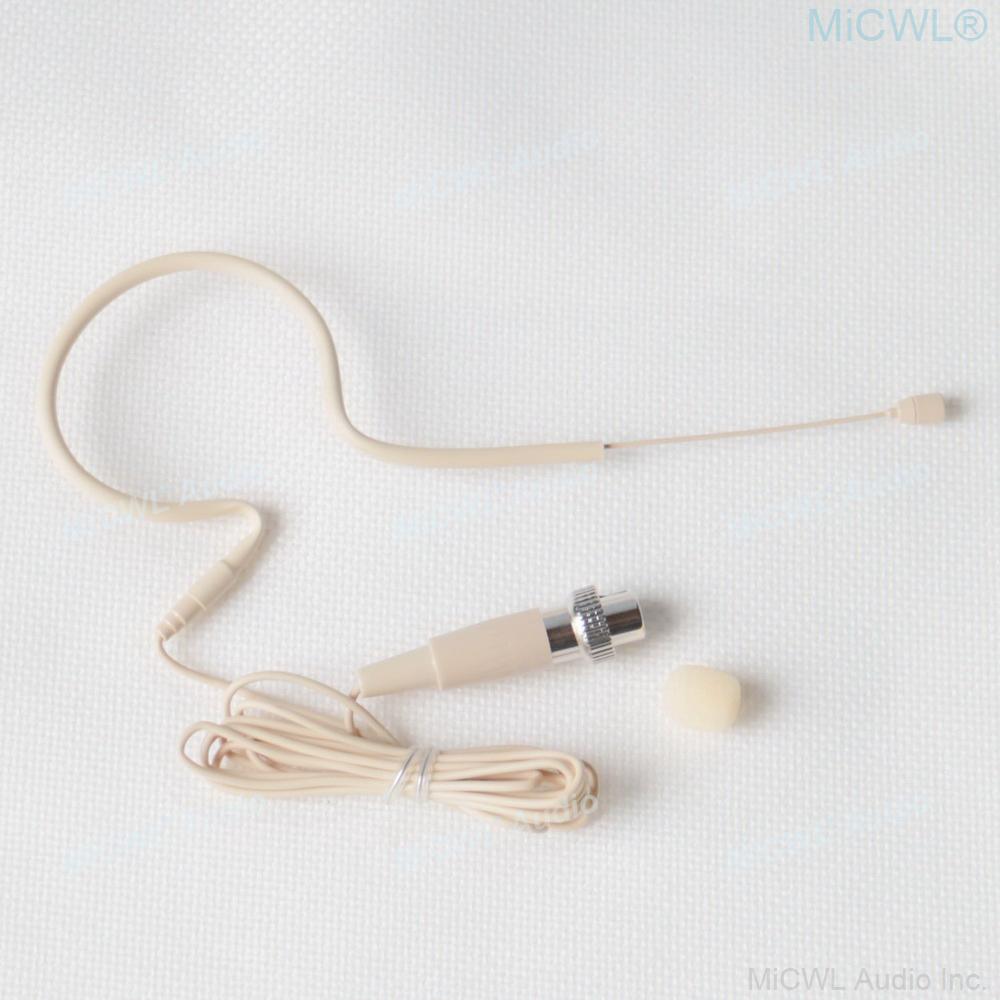 Omnidirectional Headset Single Eear Hook Microphone For MiPro Wireless BodyPack Transmitter TA4F Lock - MiCWL Audio Inc