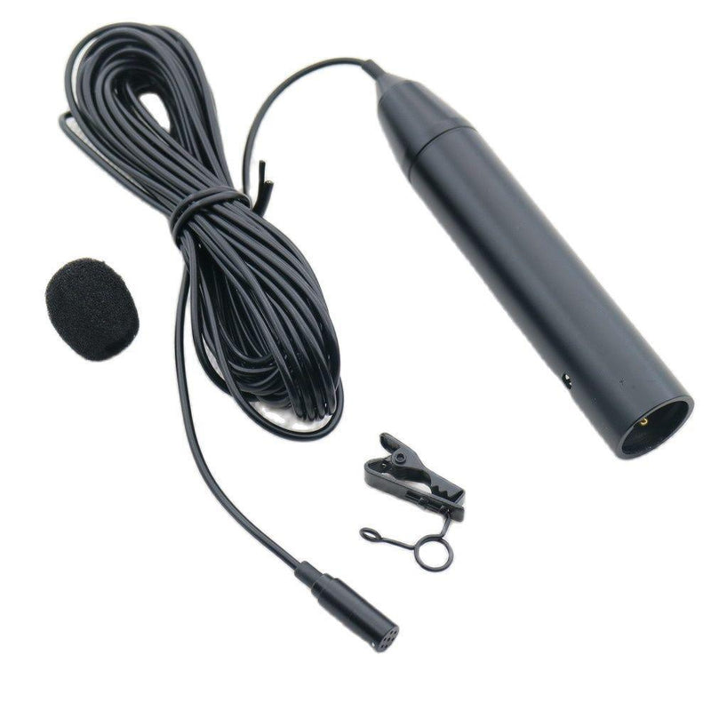 Tie Clip Lavalier Microphone XLR 4Pin 48V Phantom Power 5m Cable - MiCWL Audio Inc