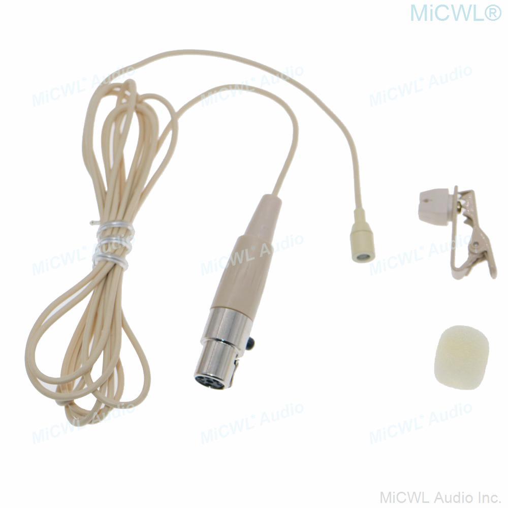 Mini Lapel Lavalier Clip Recording Microphone For Sennheiser Shure TA4F AKG 3Pin Audio-Technica MiPro 3.5mm Jack Wireless System - MiCWL Audio Inc