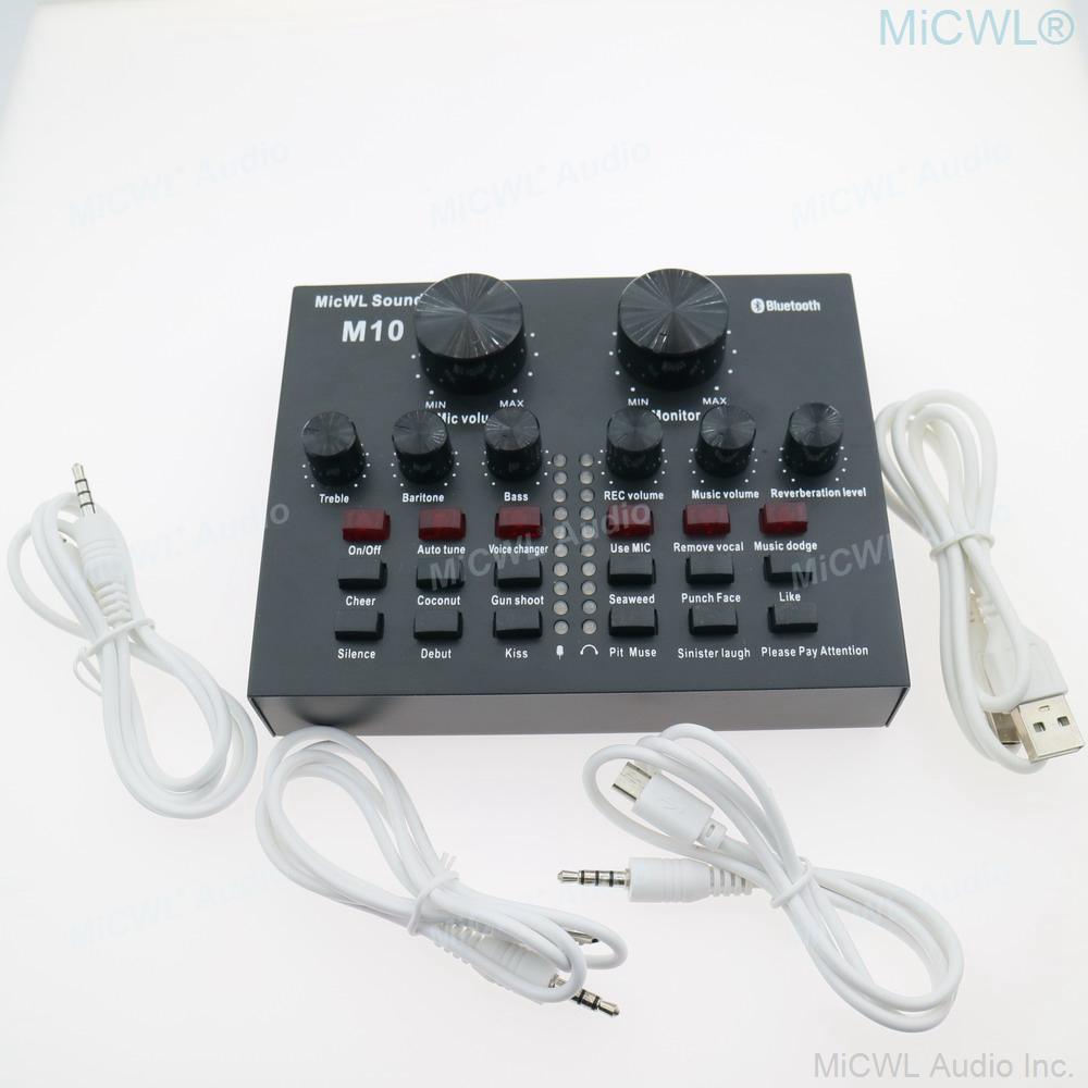 MiCWL Pro Computer PC Laptop Live Recording Mixer Audio Sound Card USB Cable - MiCWL Audio Inc
