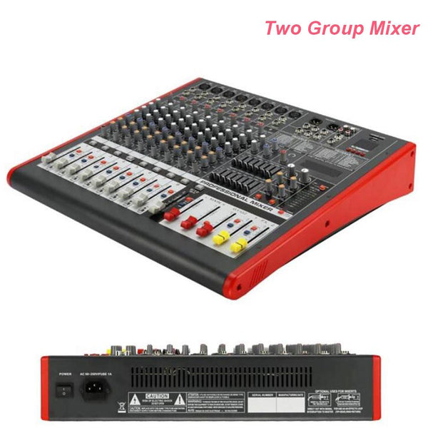 Professional Double Marshalling Group 8 Channel Mixer Stage Performance Music Recording Mixing Console Gain EQ AUX 24 BIT