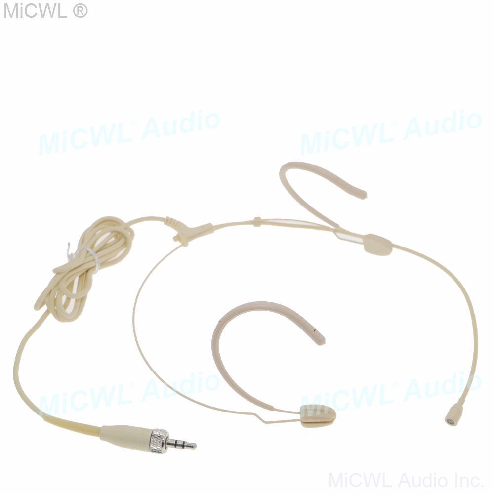 Left right Wearing Headset Microphone For Sennheiser EM100 G3 G4 G5 Wireless BeltPack Mike Audio System - MiCWL Audio Inc