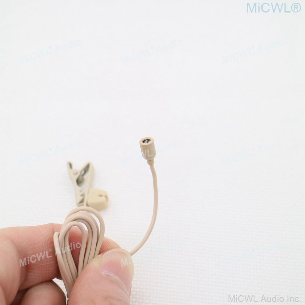 Replaceable Tie Clip Lapel Microphone For AKG Shure Audio-Technica Sennheise MiPro Wireless Beige Omnidirectional Mic Mike Mini - MiCWL Audio Inc