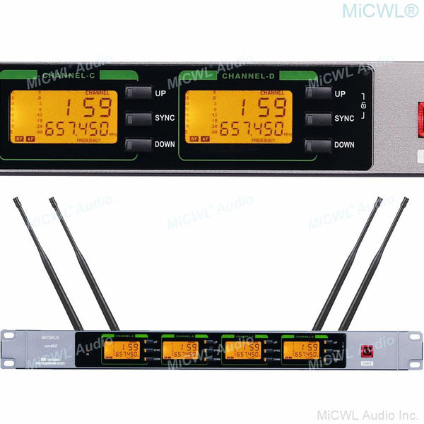 Pro ew400 G4 SKM9000 Digital Wireless 4 Golden Color Handheld DJ Karaoke Mics Microphone System - MiCWL Audio Inc