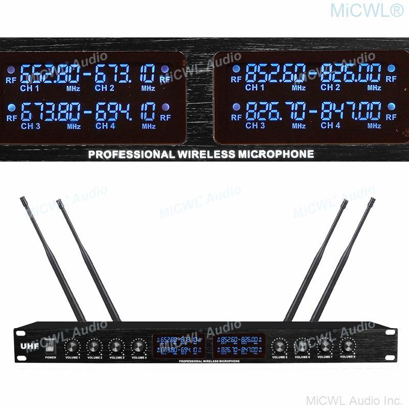 Professional 8 Channel Wireless Microphone System 8 Table Conference Gooseneck Mic UHF Fixed Frequency Anti-Interference