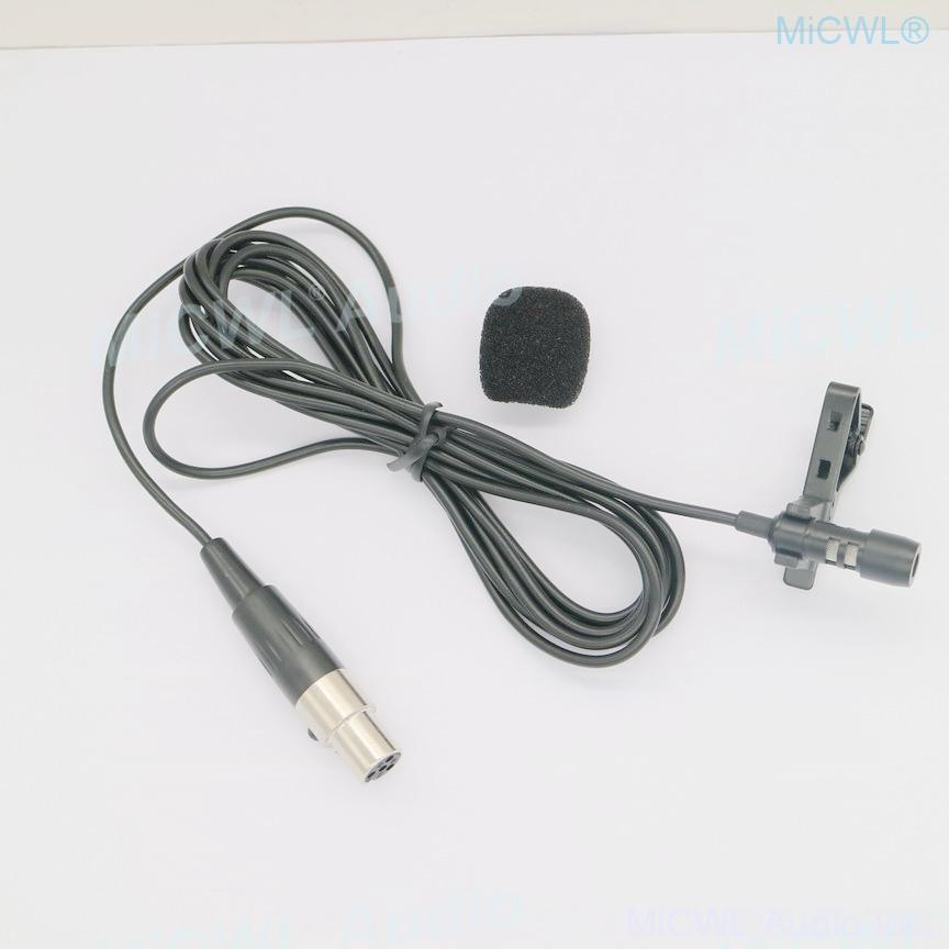 Hot Sell Tie Clip Lapel Microphones for Shure UR24D ULX GLX SLX UT PGX Lavalier Wireless Audio System mini XLR 4Pin MiCWL T60 - MiCWL Audio Inc