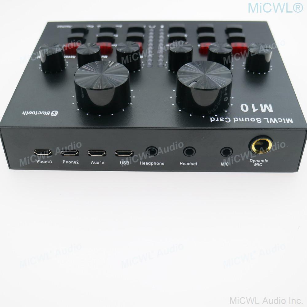 MiCWL Pro Computer PC Laptop Live Recording Mixer Audio Sound Card USB Cable - MiCWL Audio Inc